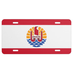 Flag of French Polynesia License Plate