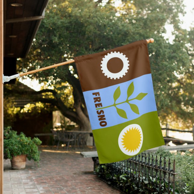 Flag of Fresno (California City Flag) (In SItu)