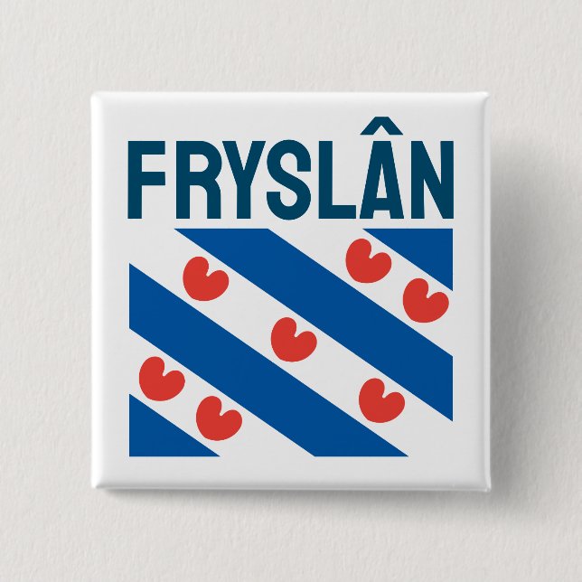 Flag of Friesland Button (Front)