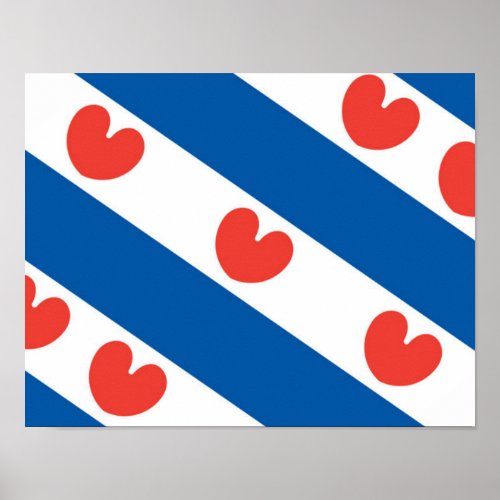 Flag of Friesland Poster