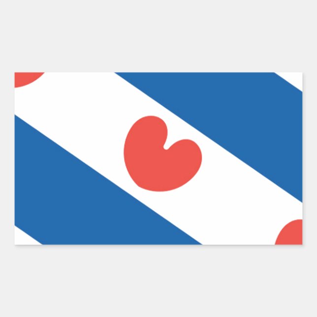 Flag of Friesland Rectangular Sticker (Front)