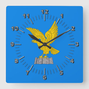 Flag of Friuli-Venezia Giulia (Italy) Square Wall Clock