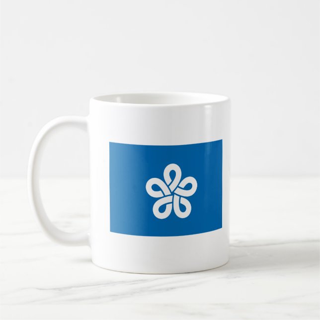 Flag of Fukuoka Prefecture, Japan Coffee Mug (Left)