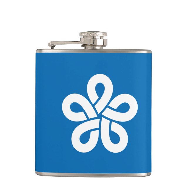 Flag of Fukuoka Prefecture, Japan Flask (Front)