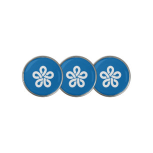 Flag of Fukuoka Prefecture, Japan Golf Ball Marker