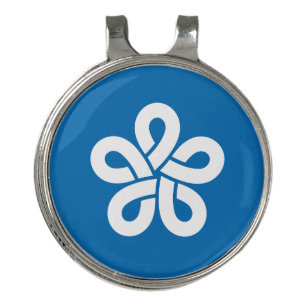 Flag of Fukuoka Prefecture, Japan Golf Hat Clip