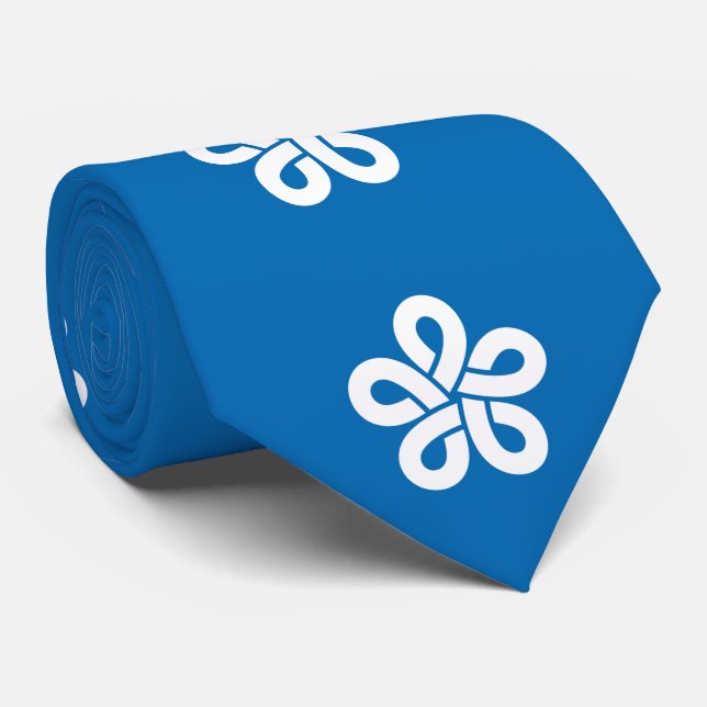 Flag of Fukuoka Prefecture, Japan Neck Tie (Rolled)
