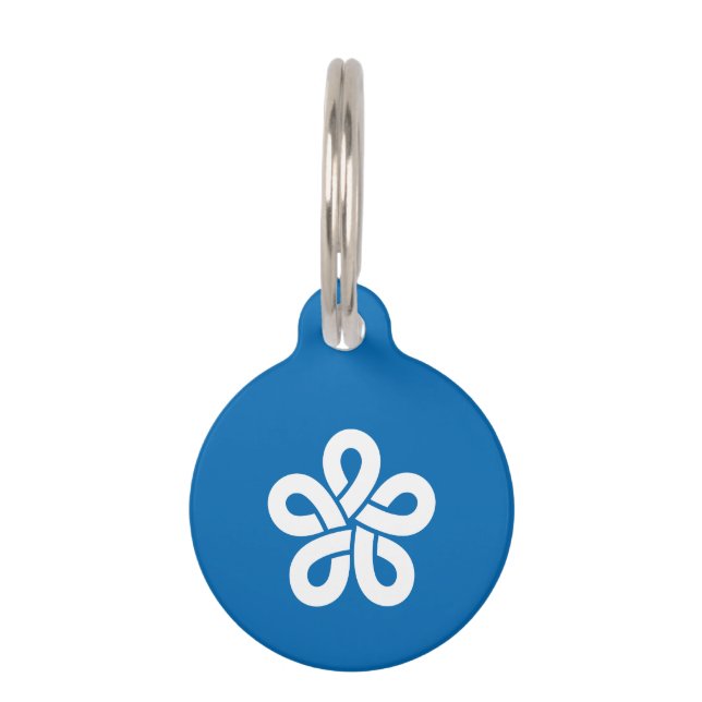 Flag of Fukuoka Prefecture, Japan Pet ID Tag (Front)