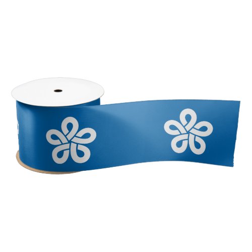 Flag of Fukuoka Prefecture Japan Satin Ribbon