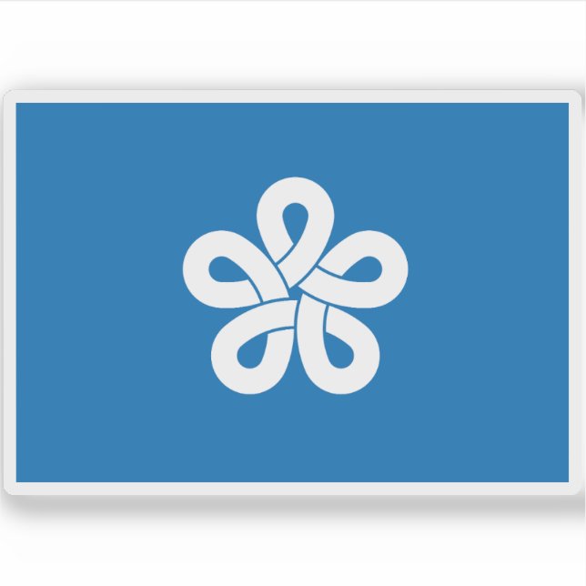Flag of Fukuoka Prefecture, Japan  Sticker (Front)