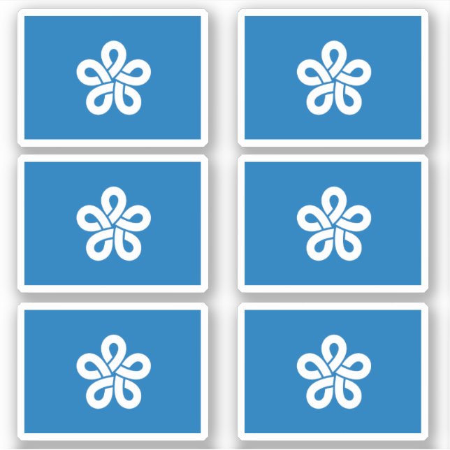 Flag of Fukuoka Prefecture, Japan Sticker (Front)
