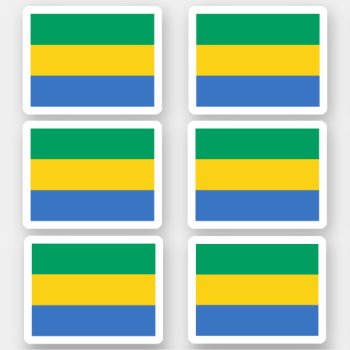 Flag Of Gabon - A Collection Sticker by maxiharmony at Zazzle