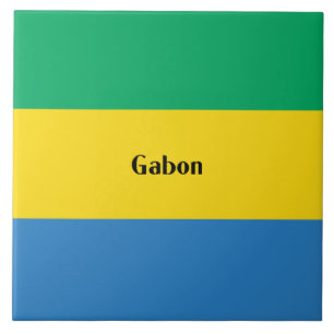 Flag of Gabon Ceramic Tile