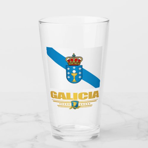 Flag of Galicia Glass