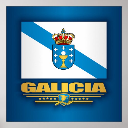 Flag of Galicia Poster