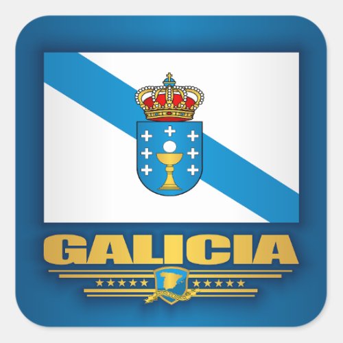 Flag of Galicia Square Sticker