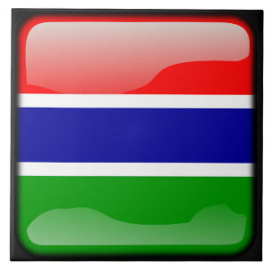 Flag of Gambia Ceramic Tile