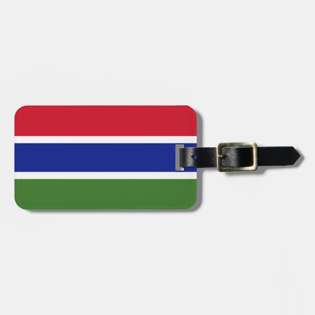 Flag of Gambia Easy ID Personal Luggage Tag (Front Horizontal)