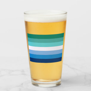 Flag of Gay Men (LGBT Symbol) (Gay Pride) (MLM)  Glass
