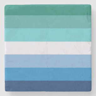 Flag of Gay Men (LGBT Symbol) (Gay Pride) (MLM)  Stone Coaster
