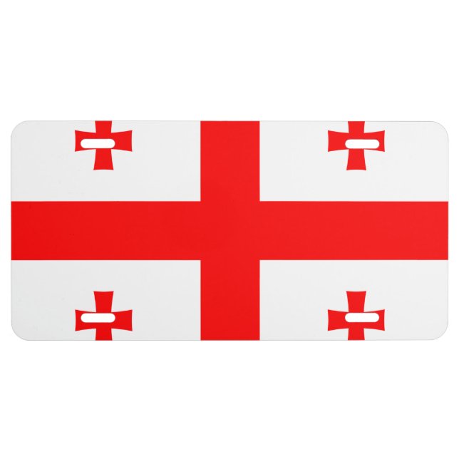 Flag of Georgia (country) License Plate (Front)