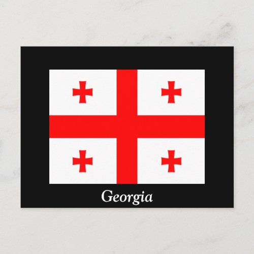 Flag of Georgia country Postcard
