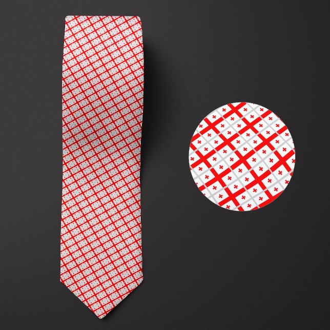 Flag of Georgia Pattern Neck Tie (Creator Uploaded)