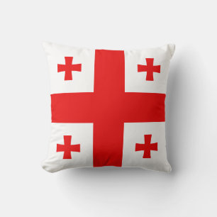 Flag of Georgia Throw Pillow