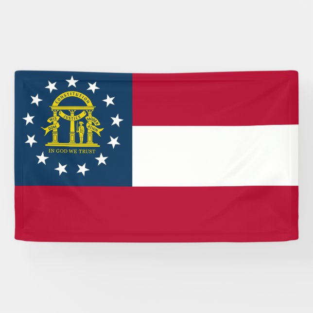Flag of Georgia (US State) Banner (Horizontal)