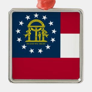 Flag of Georgia (US State) Ceramic Ornament