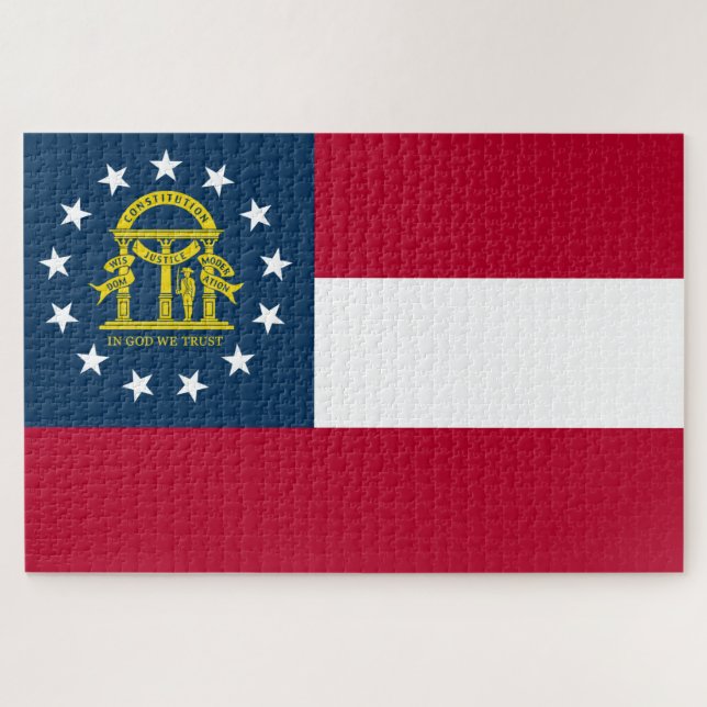 Flag of Georgia (US State) Jigsaw Puzzle (Horizontal)