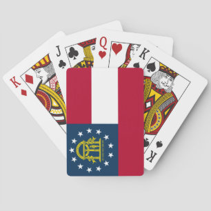 Flag of Georgia (US State) Poker Cards