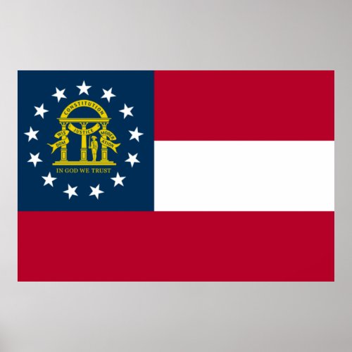 Flag of Georgia US State Poster