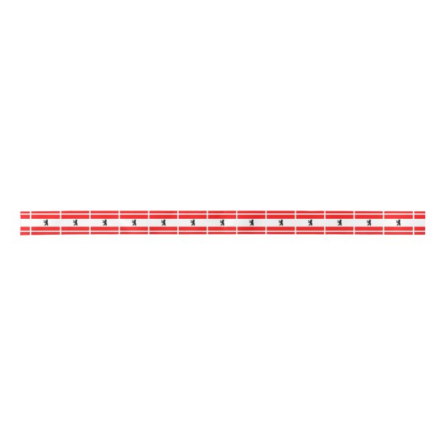 Flag of German city of Berlin Satin Ribbon (Front)