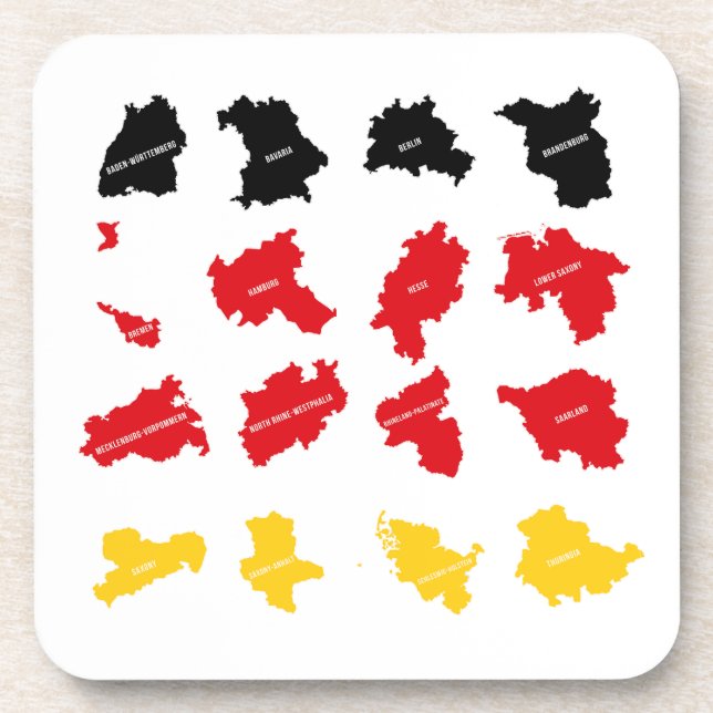 Flag of German States Beverage Coaster (Front)