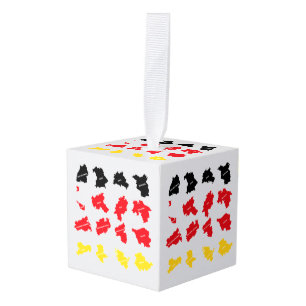Flag of German States Cube Ornament