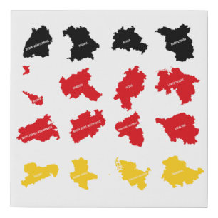 Flag of German States Faux Canvas Print