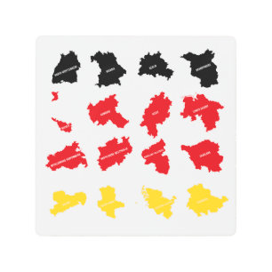 Flag of German States Metal Print