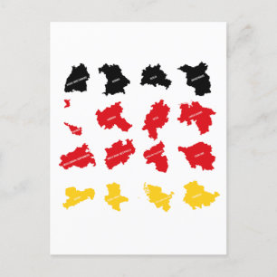 Flag of German States Postcard