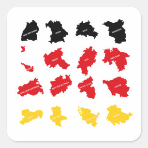Flag of German States Square Sticker