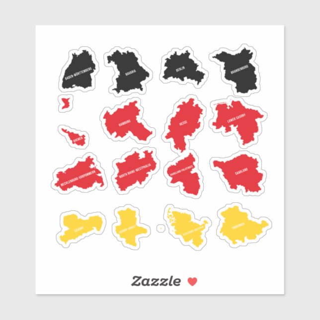 Flag of German States Sticker (Sheet)