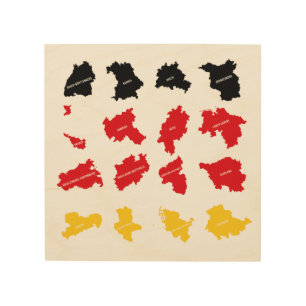 Flag of German States Wood Wall Art