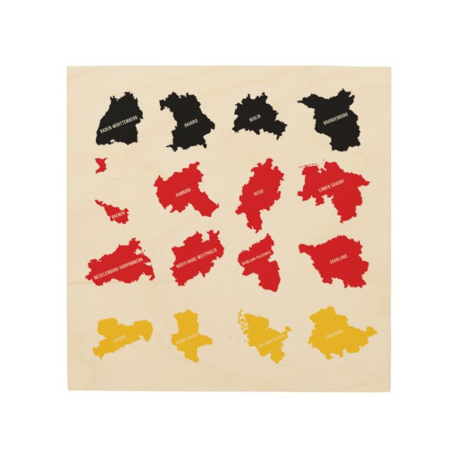 Flag of German States Wood Wall Art (Front)