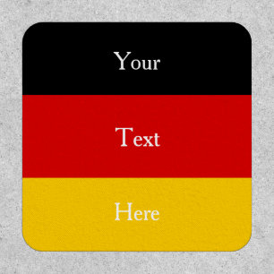 Flag of Germany Black Red Gold Customizable Text Patch