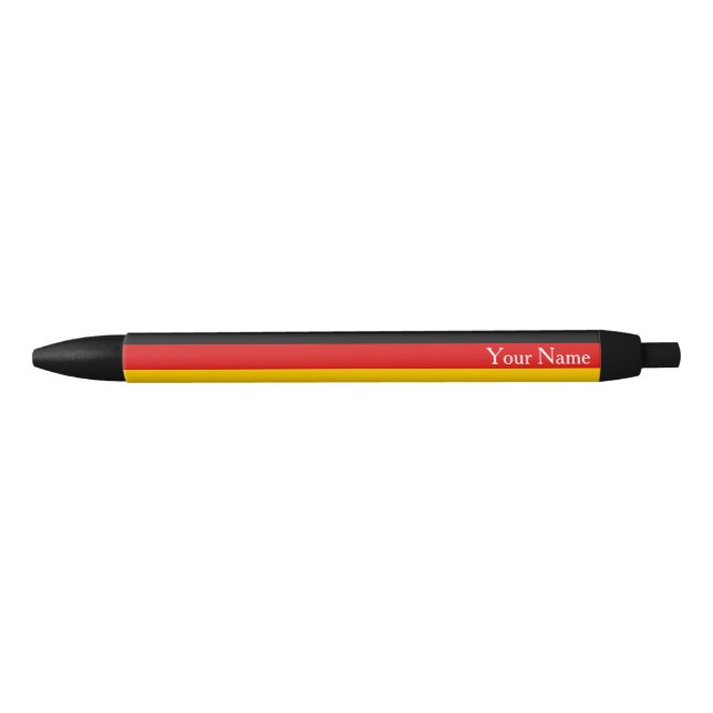 Flag of Germany Black Red Gold Personalized German Pen (Front)