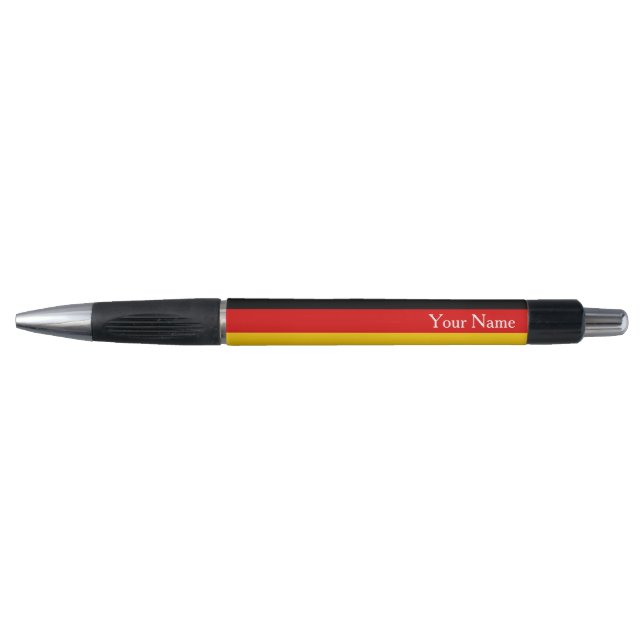 Flag of Germany Black Red Gold Personalized German Pen (Front)