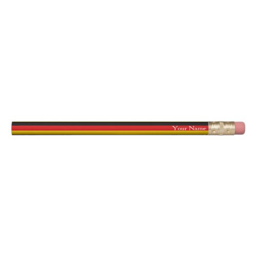 Flag of Germany Black Red Gold Personalized German Pencil