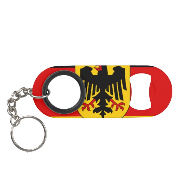Flag of Germany - Bundesdienstflagge Keychain Bottle Opener (Back Horizontal)
