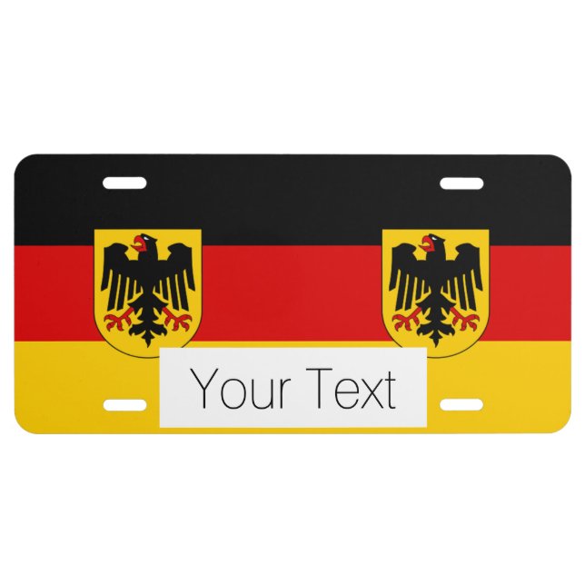 Flag of Germany - Bundesdienstflagge License Plate (Front)