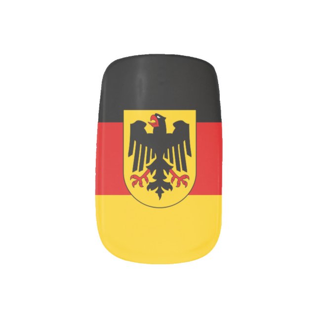 Flag of Germany - Bundesdienstflagge Minx Nail Wraps (Left Thumb)